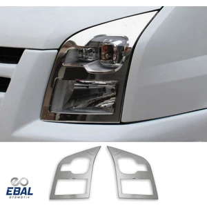 Ebal Oto Ford Transit Uyumlu Krom Far Çerçevesi 2 Parça 2006-2014 Paslanmaz Çelik