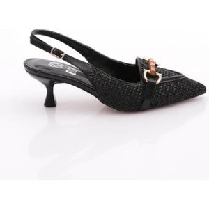 Dgn 5850 Kadin Aksesuarli Sivri Burun Topuklu Ayakkabi