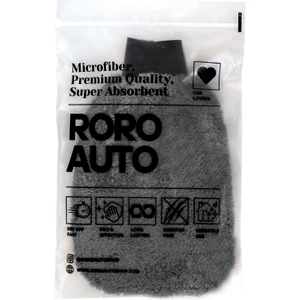 Roro Auto Vezüv Mikrofiber Araç Yıkama Eldiveni Gri