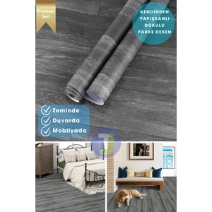 Kendinden Yapışkanlı Dokulu Parke Desen Premium Zemin Mutfak Duvar Dolapkaplama 60 cm  x 300 cm