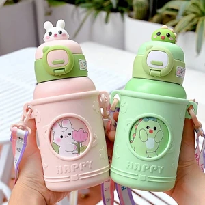 Pipetli Çift Katmanlı Hem Sıcak Hem Soğuk Muhafazalı Termos Sportif Matara