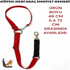 Evcil Hayvan Araç Emniyet Kemeri Kedi Köpek Araba Oto Tasması  Kedi Köpek Emniyet Kemer