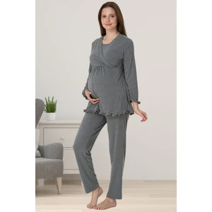 Füme Hamile Lohusa Pijama Takımı