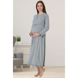 Gri Hamile Lohusa Gecelik