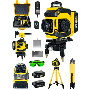 Pro 16 Köşe Yeşil Lazer Hizalama Terazi 360° Mıknatıslı Çantalı Otomatik Hizalama Metre