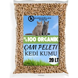 Karaoğlan Tarım Kedi Kumu Organik Çam Peleti Kokulu Tozsuz 20lt ( 10 Kg )