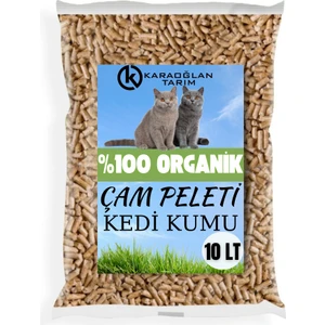 Karaoğlan Tarım Kedi Kumu Organik Çam Peleti Kokulu Tozsuz 10lt 5 Kg