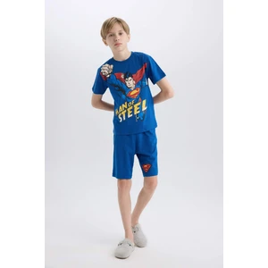 Erkek Çocuk Superman Pijama Takımı Kısa Kollu Üst Şort D8765A8NS