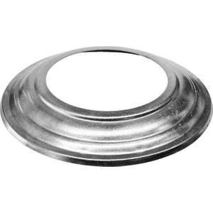 Yuvarlak Galvanizli Gri Soba Boru Aynası Çemberi Halkası Kapağı 13*23CM