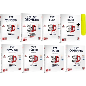3D Yayınları Tyt Tüm Dersler Video Destekli Defter Seti 8 Kitap