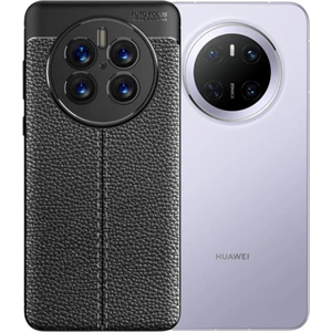 Huawei Mate 70 Uyumlu Silikon Kılıf Deri Desenli Kamera Korumalı Darbe Emici Autofocus Kapak