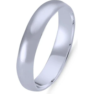 Moda Gümüş Evi 925 Ayar Gümüş 4 mm Bombeli Ince Erkek ve Kadın Gümüş Alyans Söz Nişan Yüzüğü