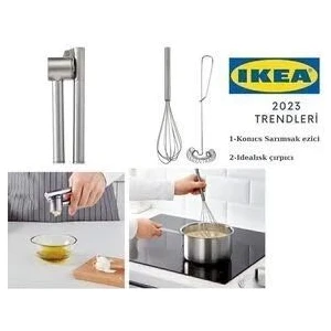 Koncıs Sarımsak Ezici + Idealısk Çırpıcı 2'li Set