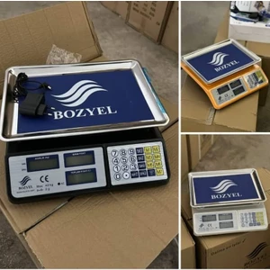 ACS-809T Bozyel 40 kg Elektronik Terazi - Bakkal Market Manav Terazisi - Turuncu / Siyah / Beyaz Renkler Mevcuttur