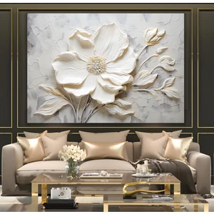 Emya Home 3D Çiçekler Kanvas Tablo