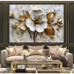Emya Home 3D Çiçekler Kanvas Tablo