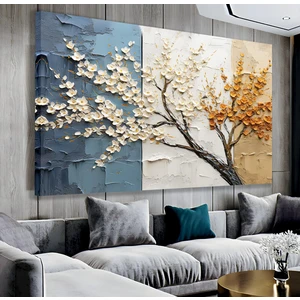 Emya Home Renkli Ağaç Kanvas Tablo