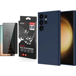 Samsung Galaxy S25 Ultra Kılıf Zore Mara Lansman Kapak + Rika Premium Privacy Temperli Cam Ekran Koruyucu