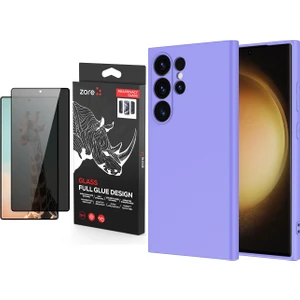 Samsung Galaxy S25 Ultra Kılıf Zore Mara Lansman Kapak + Rika Premium Privacy Temperli Cam Ekran Koruyucu