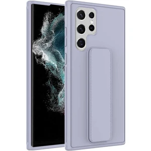 Samsung Galaxy S23 Ultra Kılıf Kamera Çıkıntılı Standlı Yumuşak Dokulu Renkli Esnek Silikon Kapak