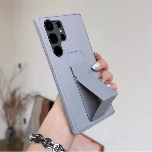 Samsung Galaxy S24 Ultra Kılıf Kamera Çıkıntılı Standlı Yumuşak Dokulu Renkli Esnek Silikon Kapak