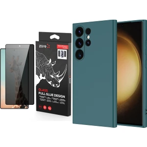 Samsung Galaxy S25 Ultra Kılıf Zore Mara Lansman Kapak + Rika Premium Privacy Temperli Cam Ekran Koruyucu