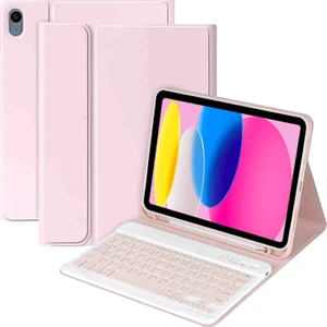Apple iPad 10. Nesil 10.9 2022 Uyumlu Bluetooth Klavyeli Kılıfı (Tablet Değildir)