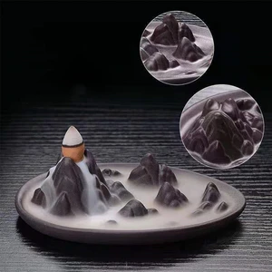 MVT TASARIM Oval Dağ Geri Akış Tütsülük - Himalaya  Oval Dağ Şelale Tütsülük 🏔️