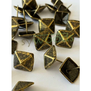 25 Adet 20 mm Piramit Antik Kabara Raptiye Hobi Çivisi Koltuk Çanta Tasarım Aksesuar Süsü