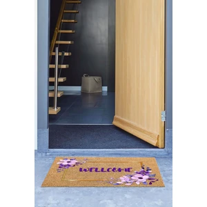 Napoli Home Welcome Yazılı Baskılı Kaymaz Taban Silinebilir  Kapı Önü Paspası (40X60CM),PASPAS-01-MOR,