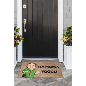 Napoli Home Ben Aslında Yoğum Baskılı Kaymaz Taban Silinebilir  Kapı Önü Paspası (40X60CM),PASPAS-16-YEŞİL,