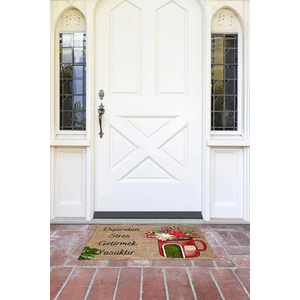 Napoli Home Baskılı Kaymaz Taban Silinebilir  Kapı Önü Paspası (40X60CM),PASPAS-22-KIRMIZI,