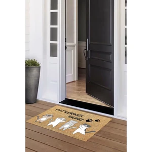 Napoli Home Kedili Baskılı Kaymaz Taban Silinebilir  Kapı Önü Paspası (40X60CM),PASPAS-19-GRİ,
