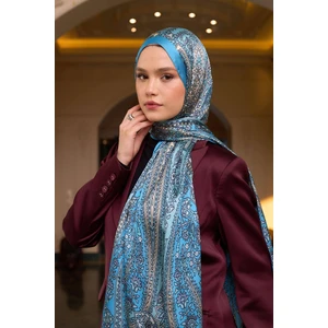 Koyu Lacivert Hardal Hint Vual Şal -  5009-28