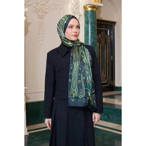 Zümrüt Yeşil Hint Vual Şal -  5009-08