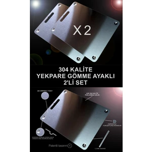 Home 2'li Kesme Tahtası Paslanmaz Çelik 304 Kalite-Antibakteriyel