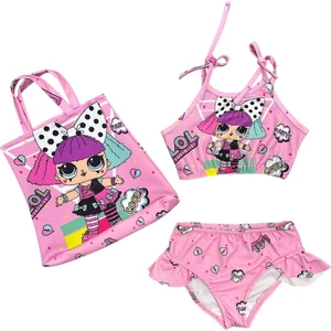 Kız Çocuk Lol Bebek Çantalı Bikini Takım