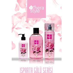 Thera Style Isparta Gülü Duş Jeli 500ML El & Vücut Losyonu 250ML Vücut Spreyi 200ML (3'lü Set) | Besleyici