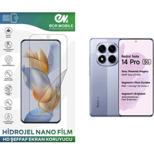 ECR MOBILE Redmi Note 14 Pro ile Uyumlu Hidrojel Nano Ekran Koruyucu Film Mat(Tempered Cam Değildir!)