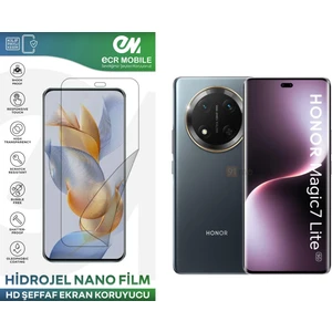 ECR MOBILE Honor Magic 7 Lite ile Uyumlu Hidrojel Ekran Koruyucu Film Hd-Şeffaf(Tempered Cam Değildir!)