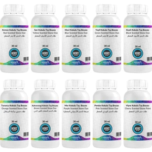 Kokulu Taş Boya Seti (30 ml) - 10'lu