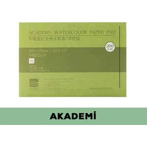 Suluboya Kağıdı Akademi Blok (Cold Press) 41x31cm, %100 Pamuk, 300gr (20 Yaprak)