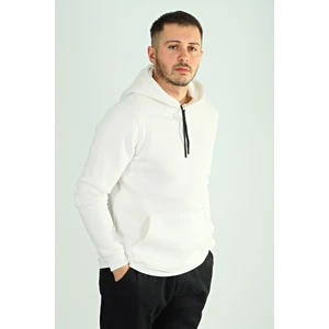 Tmb 3 Ip Şardonlu Kapşonlu Sweat 24 Beyaz