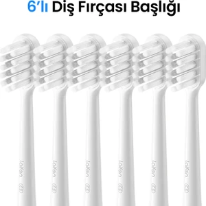 Beyaz 6'lı Diş Fırçası Başlığı