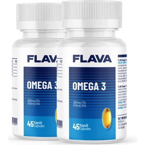 FLAVA OMEGA 3 - 45 kapsül x 2 Adet