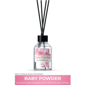 Bebek Pudrası Çubuklu Oda Kokusu Bambu Kokusu Baby Powder Reed Diffuser 50ml