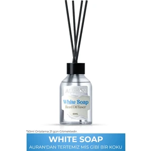 Beyaz Sabun Çubuklu Oda Kokusu Bambu Kokusu White Soup Reed Diffuser 50ml