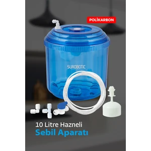 SUROBOTIC Yeni Nesil Arıtma Smart 10 Litre Hazneli Sebil Aparatı - 10 Metre Hortum