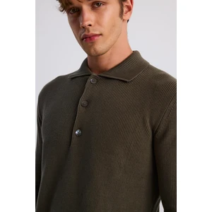 Polo Yaka Pamuk Triko Kazak