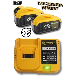 Ultra Hızlı Şarj Cihazı Sarı ve 2 Adet 10 Pilli Li-Ion Batarya 21V/3.0AH Ekonomik Set!